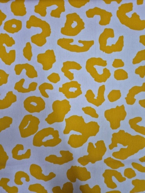 Canvas Baumwolle Leopard - lila/okker